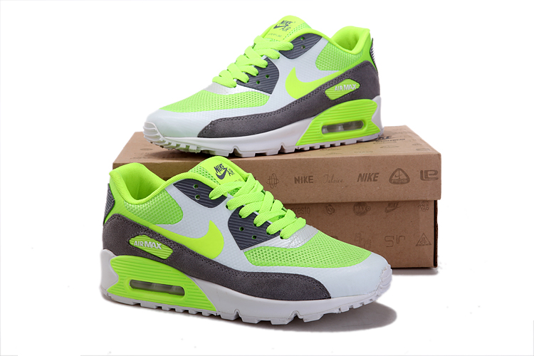 Nike Air Max Shoes Womens Green/White/Fluorescent Green Online